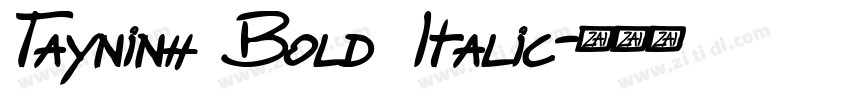 Tayninh Bold Italic字体转换